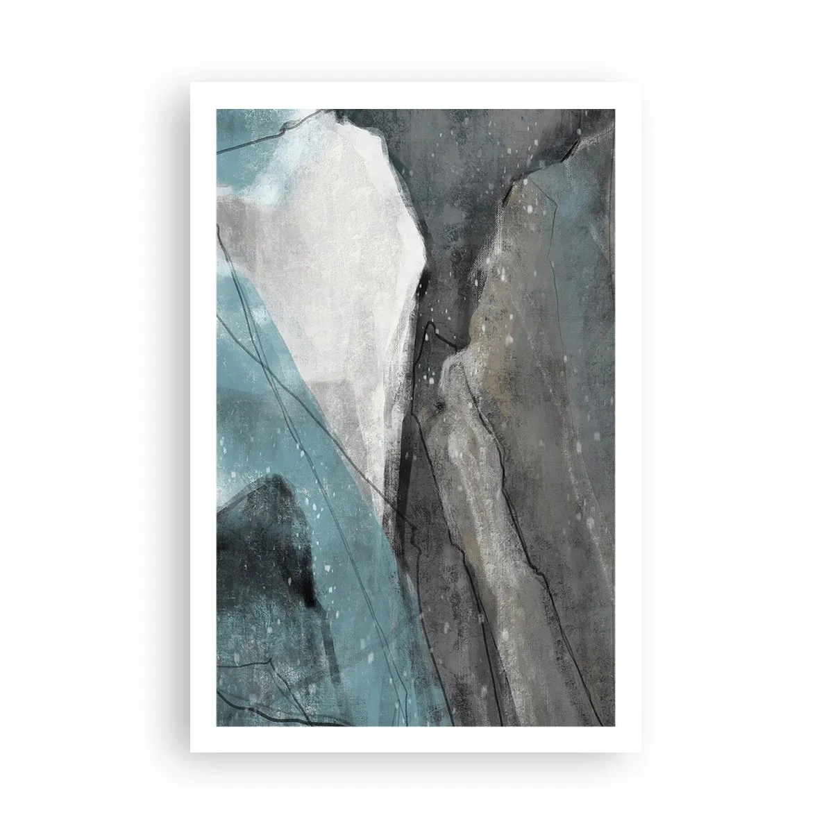 Póster - Abstracción: rocas y hielo - 61x91 cm