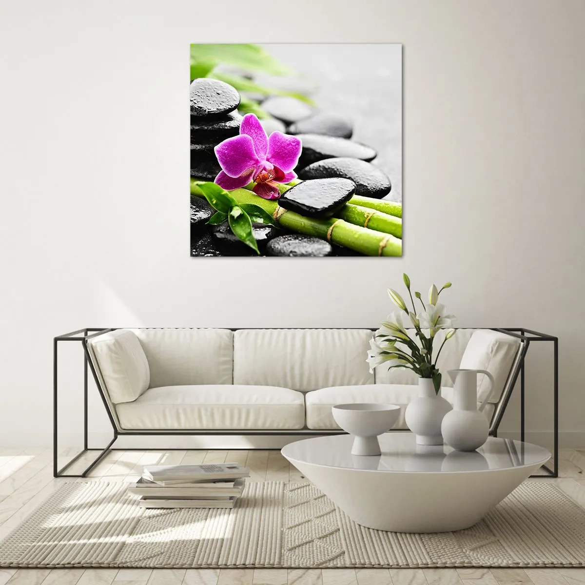 Cuadro sobre vidrio - Impresiones sobre Vidrio - En equilibrio pacífico - 70x70 cm