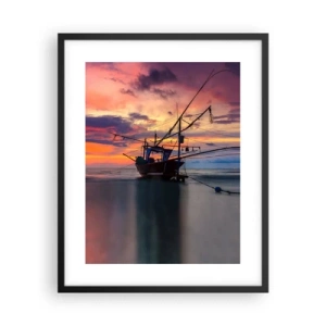 Póster en marco negro - Una noche exótica - 40x50 cm