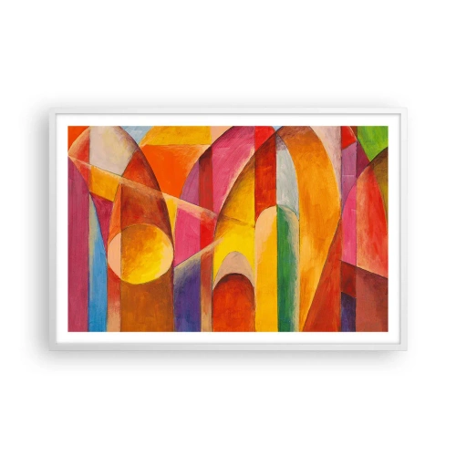 Póster en marco blanco - Catedral del sol - 91x61 cm