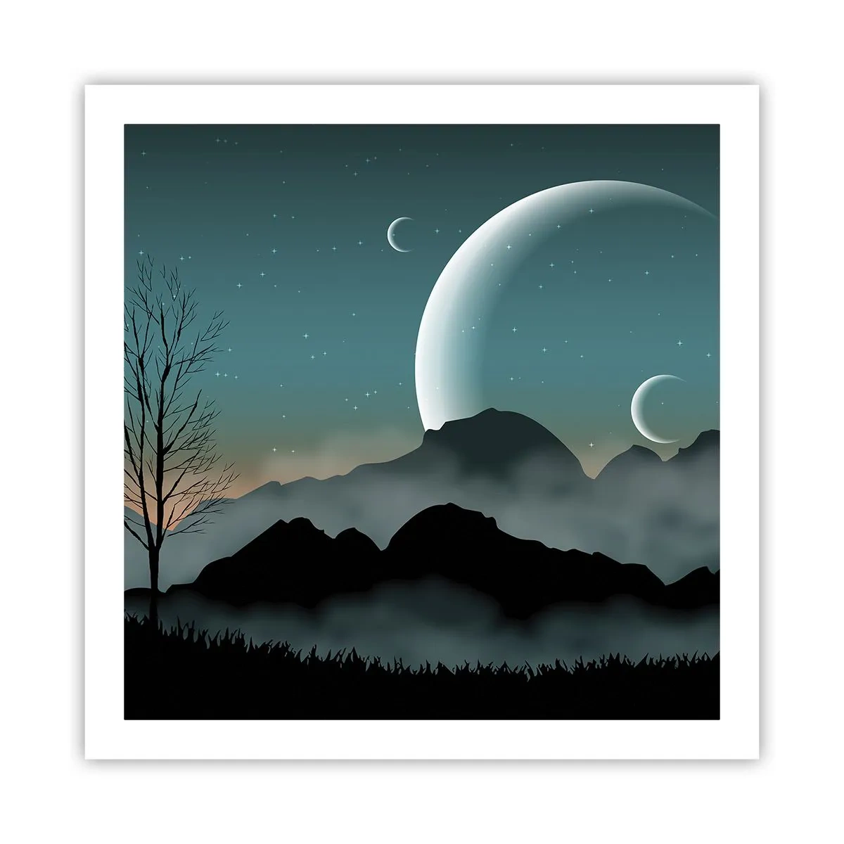 Póster - Un carnaval de noche estrellada - 60x60 cm