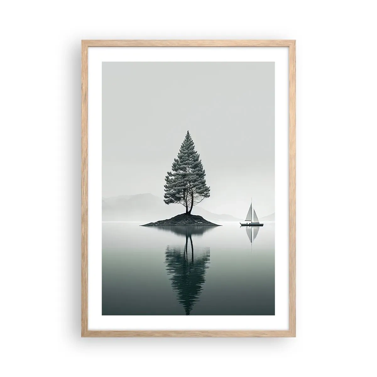 Póster en marco roble claro - Un sueño hecho realidad - 50x70 cm