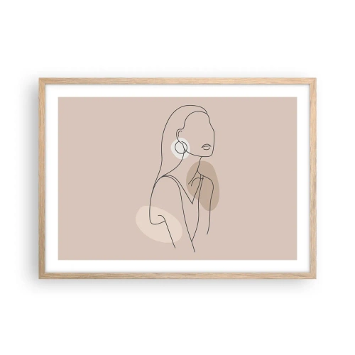 Póster en marco roble claro - Un icono de la inocencia - 70x50 cm