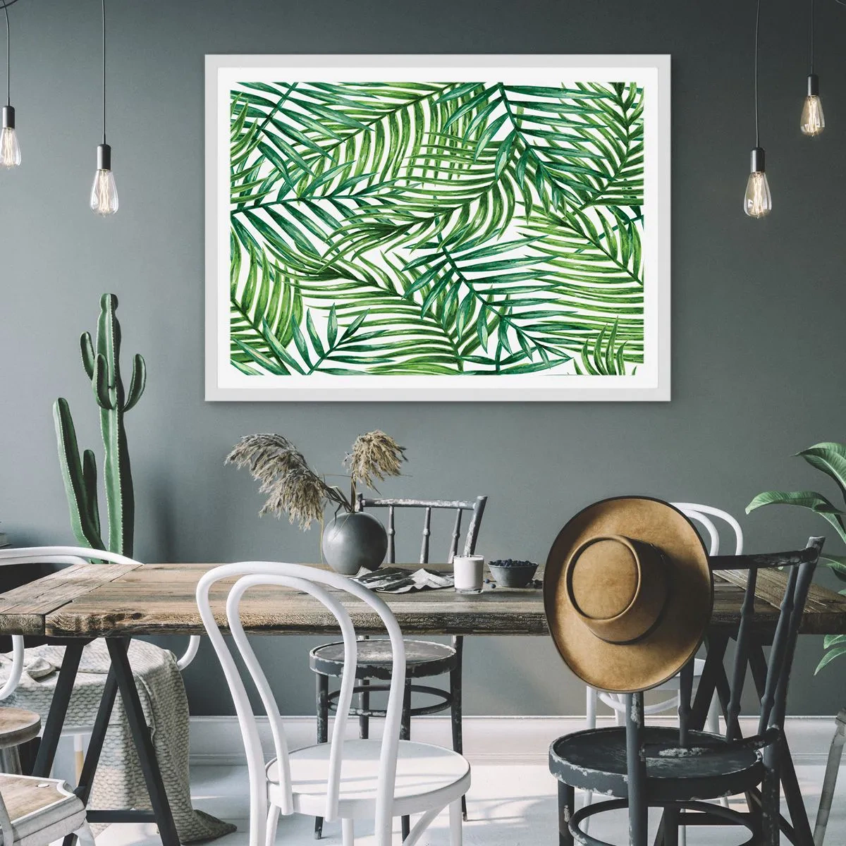 Póster en marco blanco - Bajo el verde - 100x70 cm