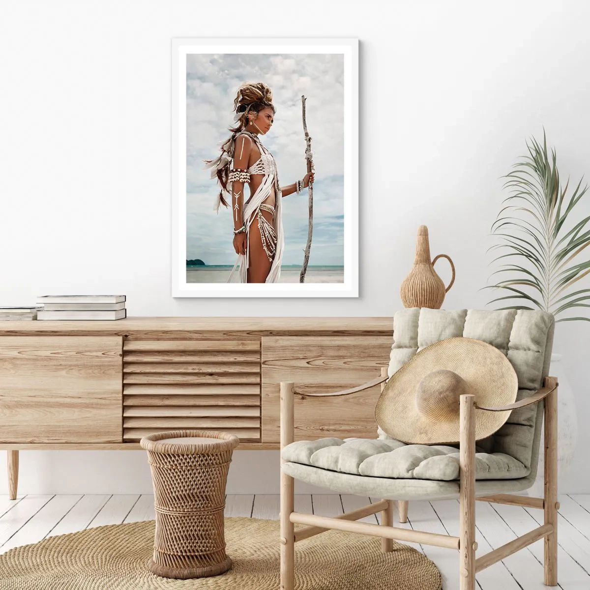 Póster en marco blanco - Reina de los trópicos - 70x100 cm