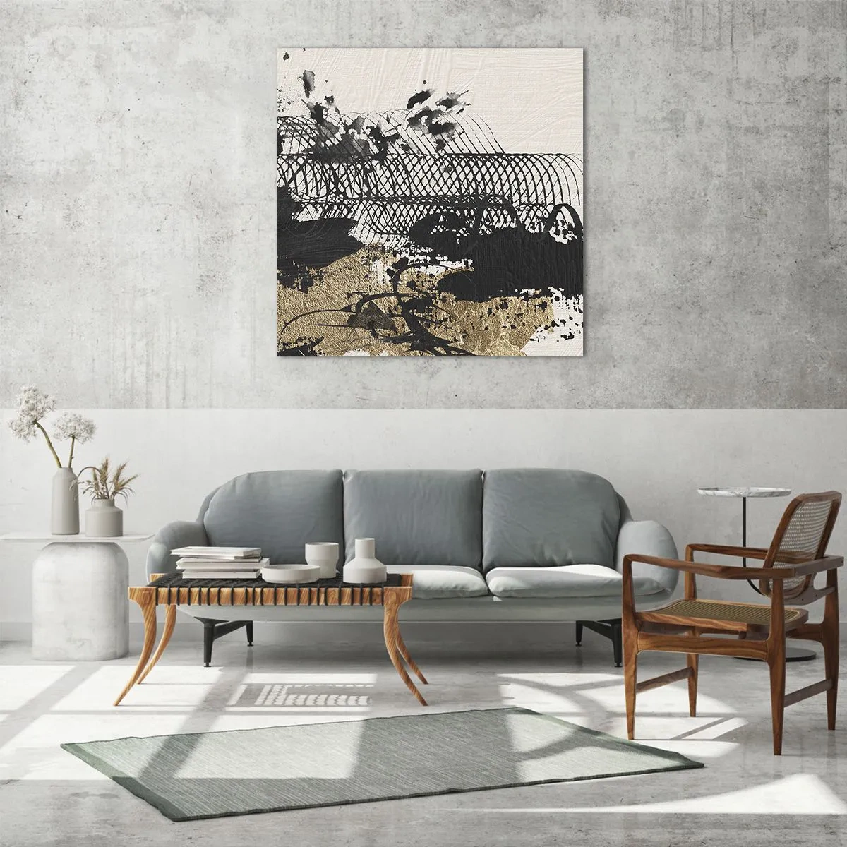 Cuadro sobre vidrio - Impresiones sobre Vidrio - Composición con pasión - 70x70 cm