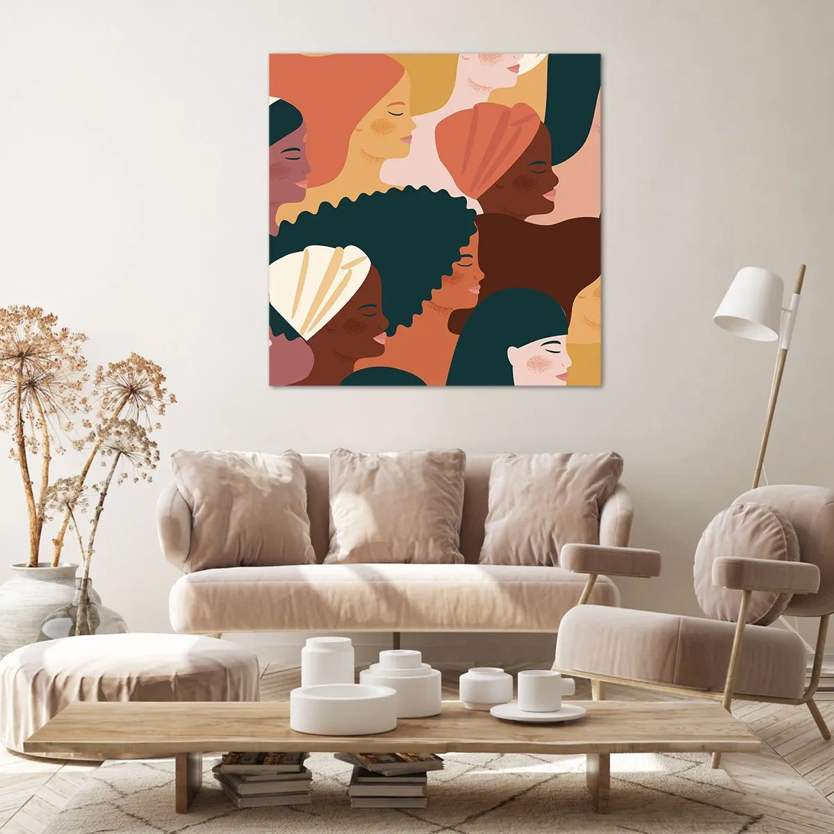 Cuadro sobre lienzo - Impresión de Imagen - La feminidad - 70x70 cm