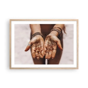 Póster en marco roble claro - Un regalo para ti - 70x50 cm