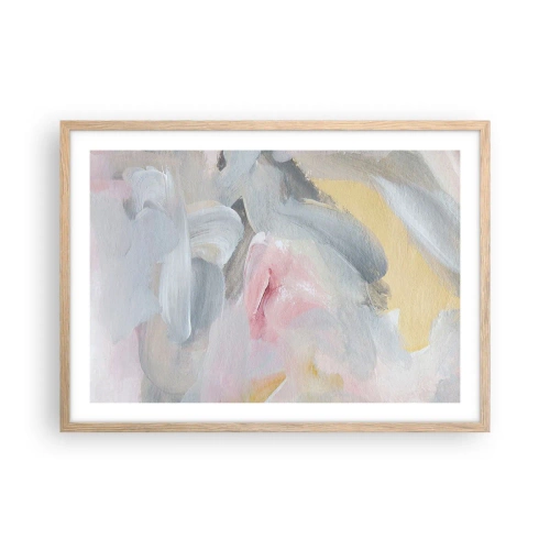 Póster en marco roble claro - En un mundo de colores pastel - 70x50 cm