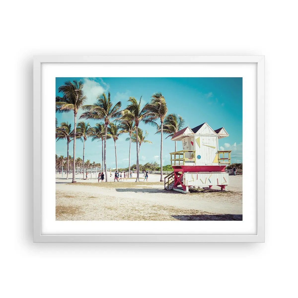 Póster en marco blanco - Un hermoso día por delante - 50x40 cm