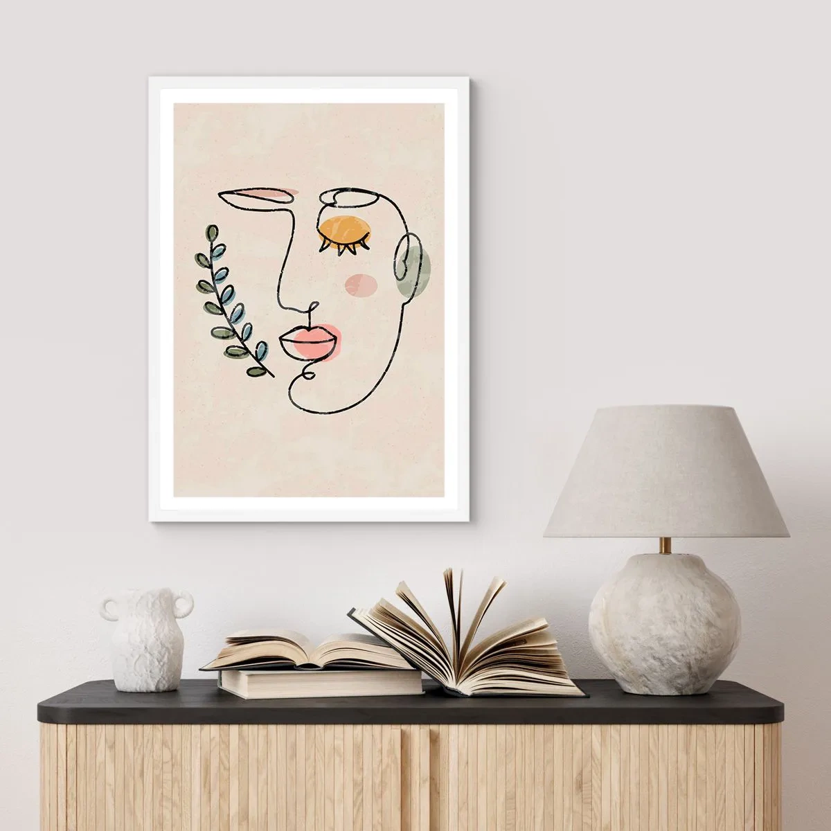 Póster en marco blanco - Calma encontrada - 40x50 cm