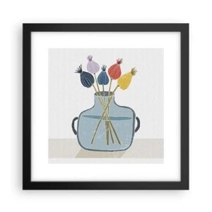 Póster en marco negro - Como una semilla de amapola - 30x30 cm