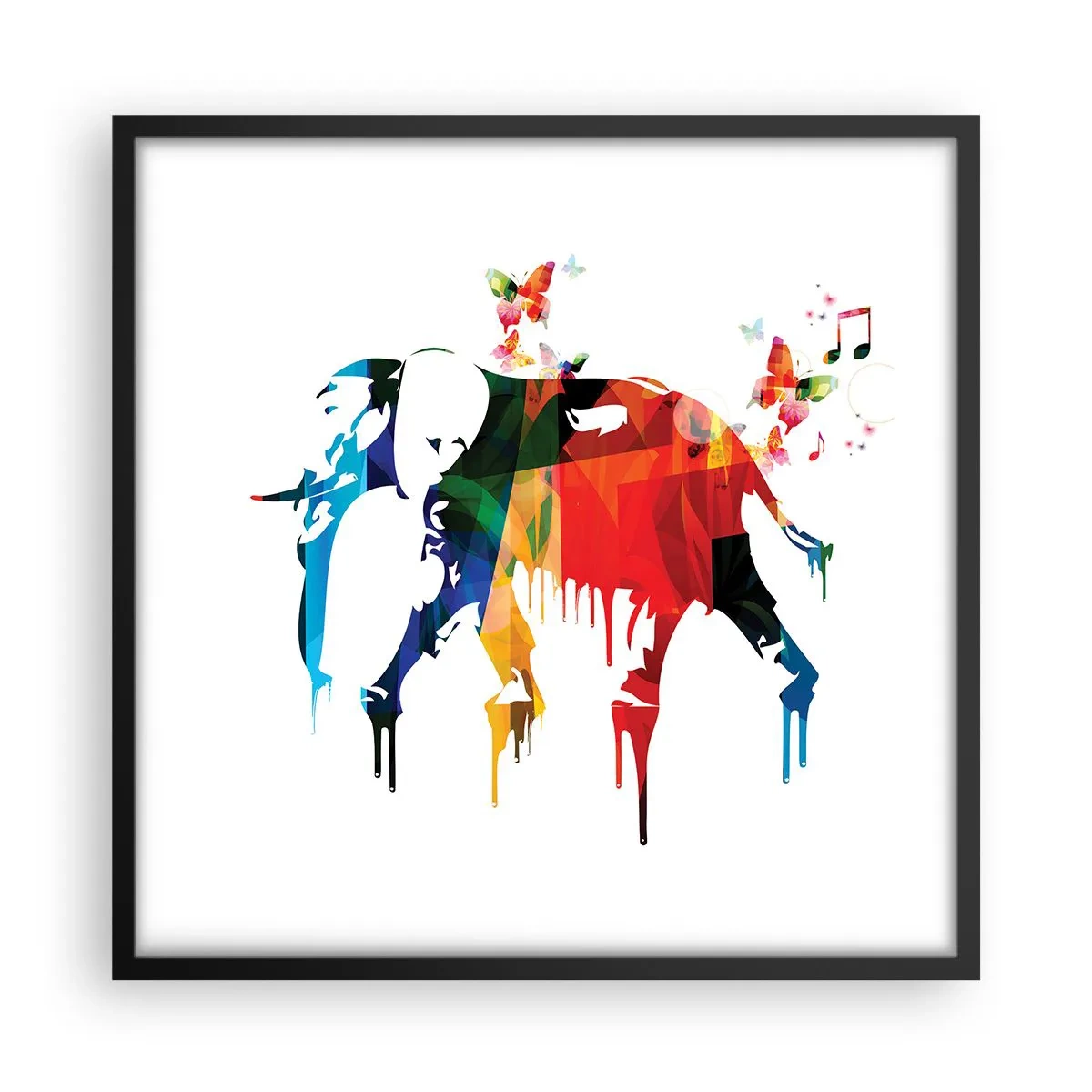 Póster en marco negro - Todo el mundo puede bailar - 50x50 cm