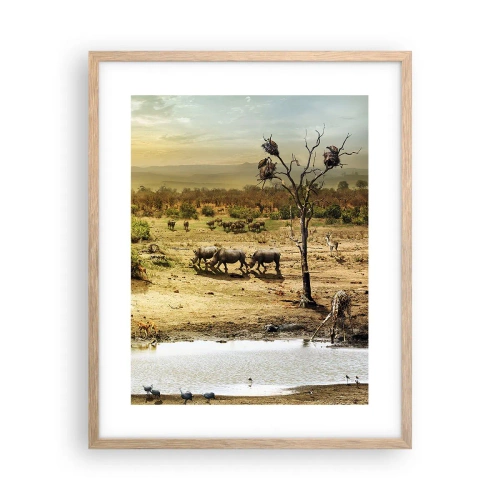 Póster en marco roble claro - Y del Edén fluyó un río... - 40x50 cm