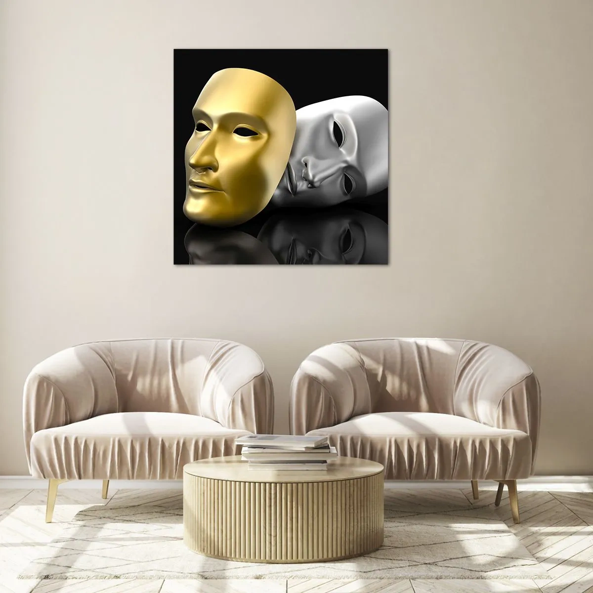 Cuadro sobre vidrio - Impresiones sobre Vidrio - La vida es un teatro - 40x40 cm