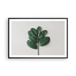 Póster en marco negro - El dibujo de la propia naturaleza - 91x61 cm