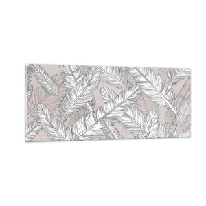 Cuadro sobre vidrio - Impresiones sobre Vidrio - Turbulencias de plumas - 100x40 cm