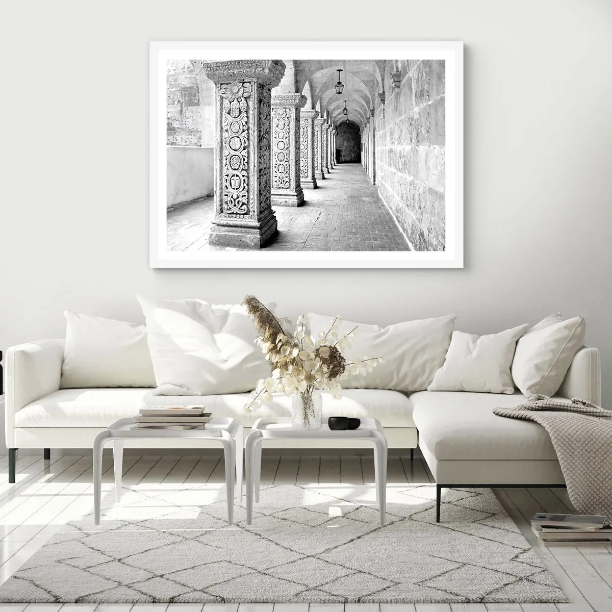 Póster en marco blanco - ¿Y adónde nos llevará...? - 100x70 cm