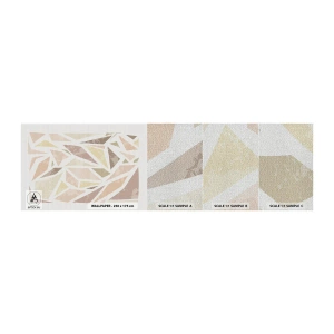Muestra de fotomural Premium Canvas - Composición de vidrieras - Minimalismo, Pastel, bohemia - 100x30 cm