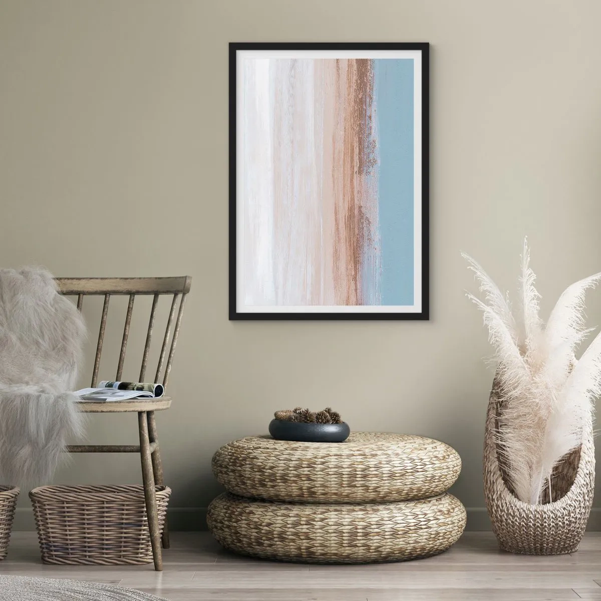 Póster en marco negro - Paisaje ambiguo - 70x100 cm