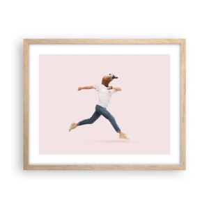 Póster en marco roble claro - Una pizca de absurdez - 50x40 cm