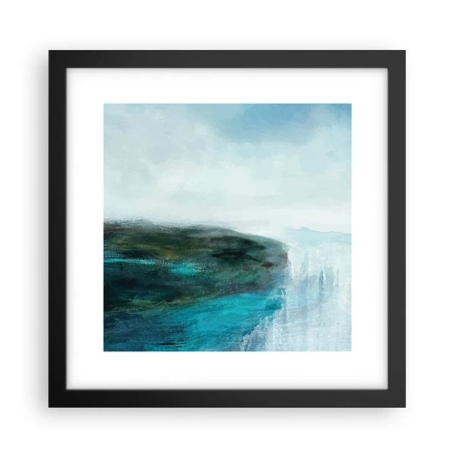 Póster en marco negro - Abstracción marina - 30x30 cm