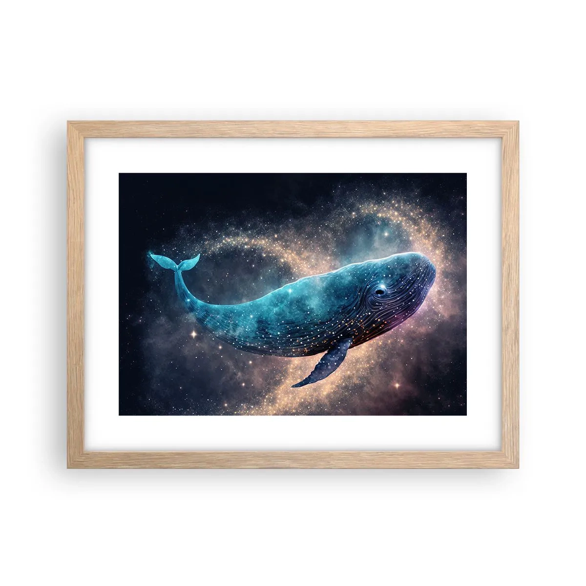 Póster en marco roble claro - Existe un mundo diferente - 40x30 cm