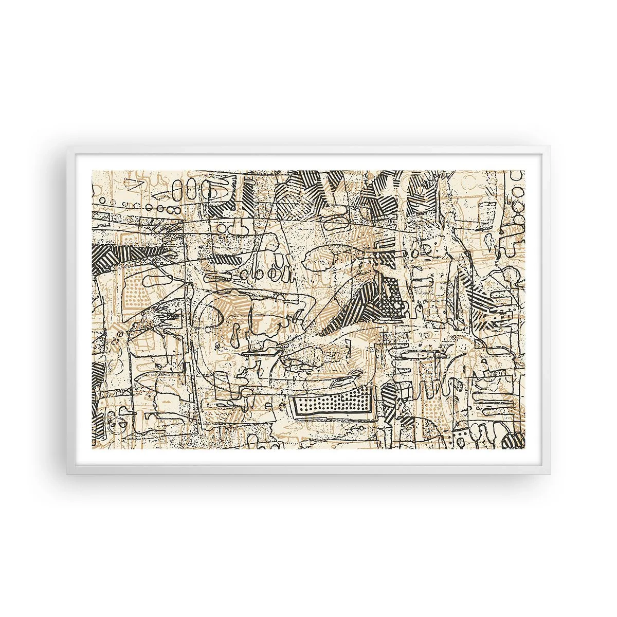 Póster en marco blanco - A la espera de ser descifrado - 91x61 cm