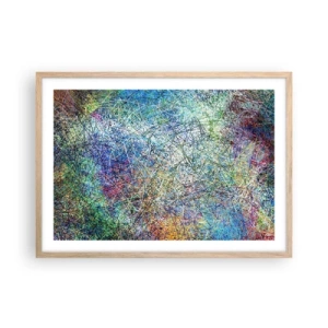 Póster en marco roble claro - No es tan fácil - 70x50 cm