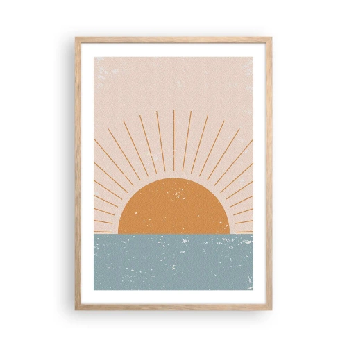 Póster en marco roble claro - La maravilla de cada día - 50x70 cm