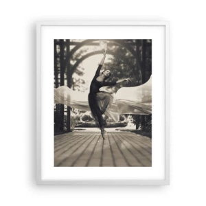 Póster en marco blanco - Danza del espíritu del jardín - 40x50 cm