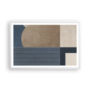 Póster en marco blanco - Composición de sencillez y redondez - 91x61 cm