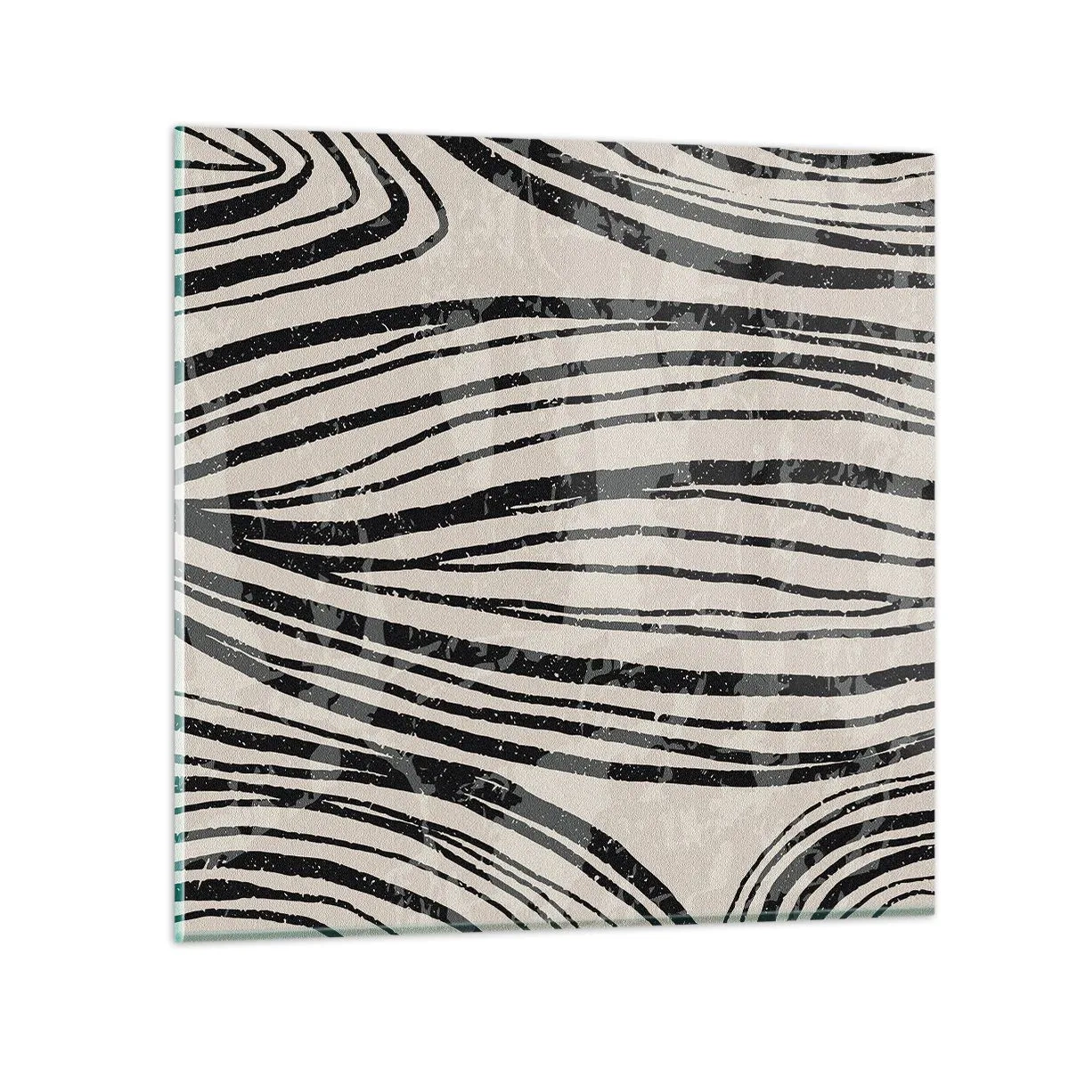 Cuadro sobre vidrio - Impresiones sobre Vidrio - Salpicadura de líneas - 70x70 cm