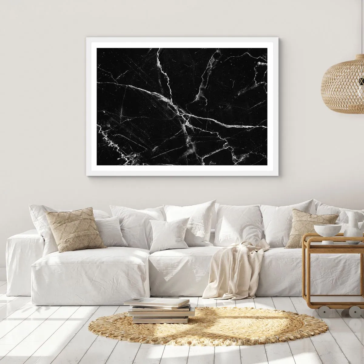 Póster en marco blanco - La vida secreta de la piedra - 70x50 cm