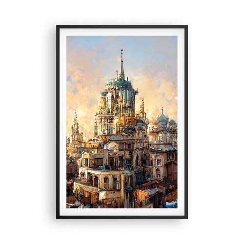 Póster en marco negro - Una ciudad de ciudades - 61x91 cm