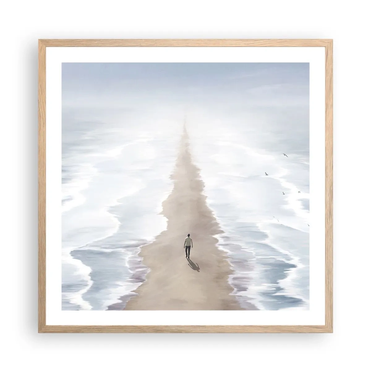 Póster en marco roble claro - Un futuro brillante - 60x60 cm