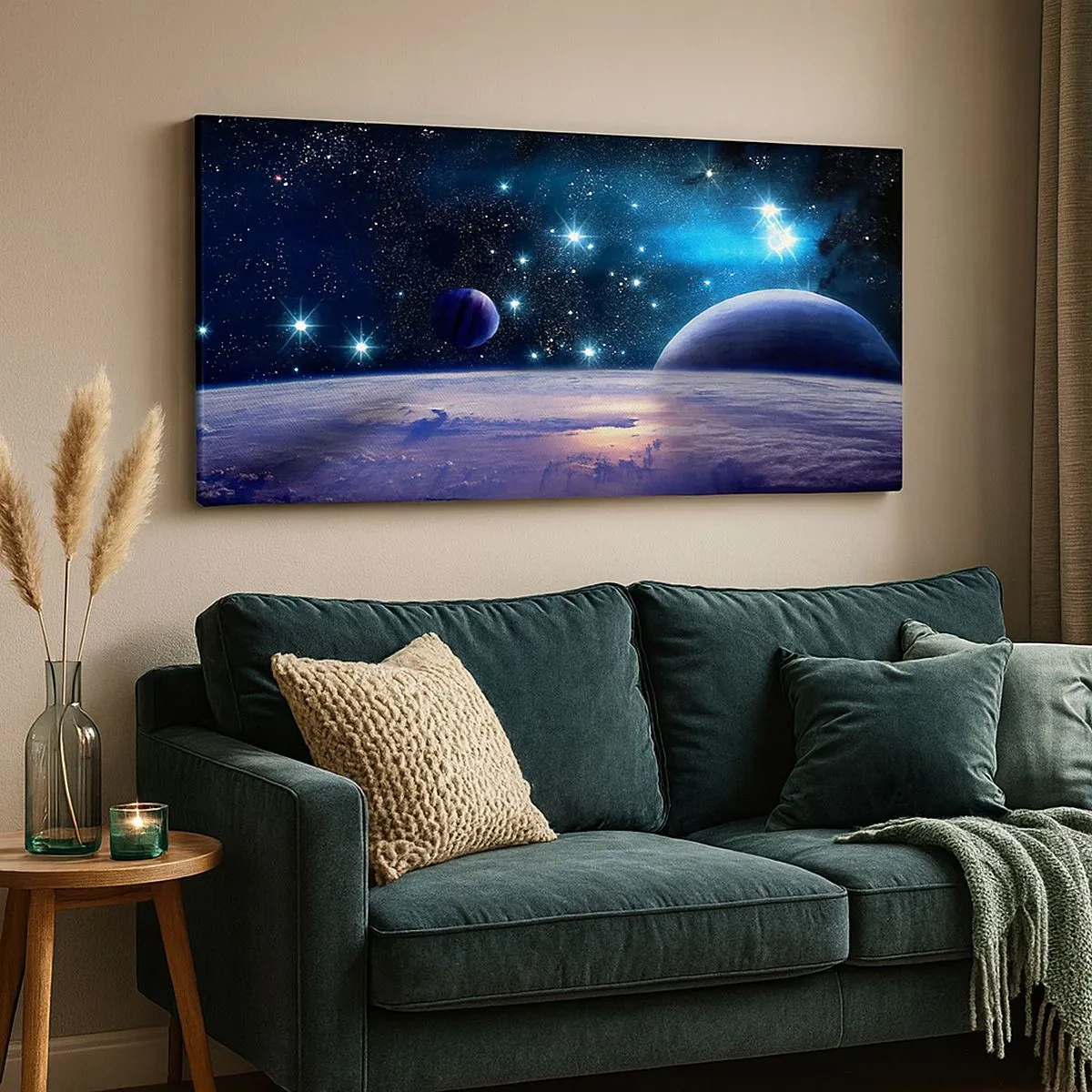 Cuadro sobre lienzo - Impresión de Imagen - ¿Sigues solo? - 100x40 cm