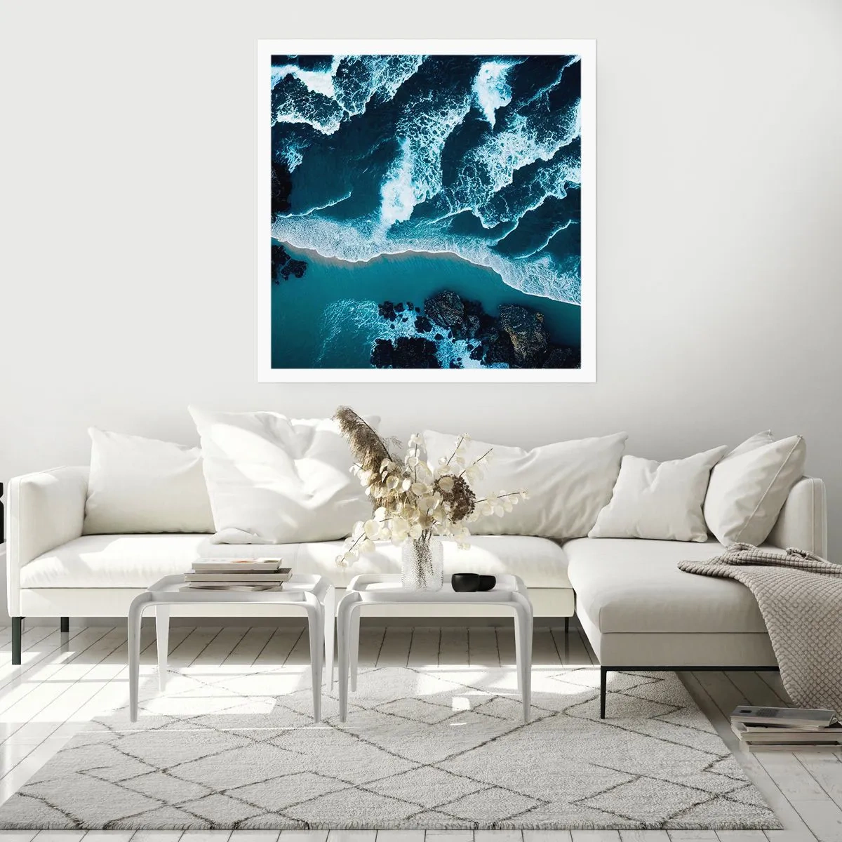 Póster - Rodeadas por las olas - 40x40 cm