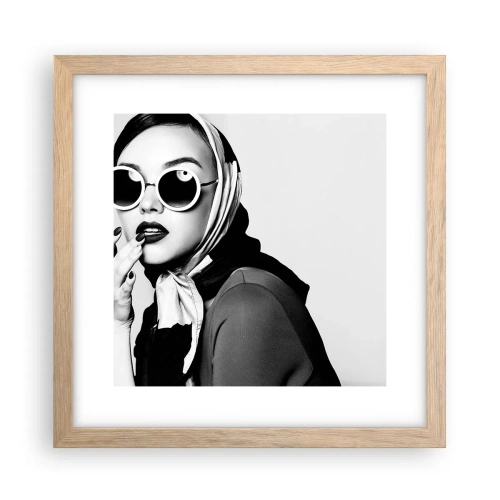 Póster en marco roble claro - Saludos desde los años 60 - 30x30 cm