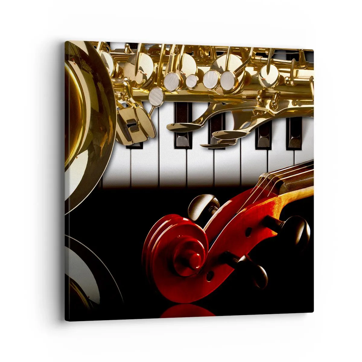 Cuadro sobre lienzo - Impresión de Imagen - Chapa, madera y marfil - 40x40 cm