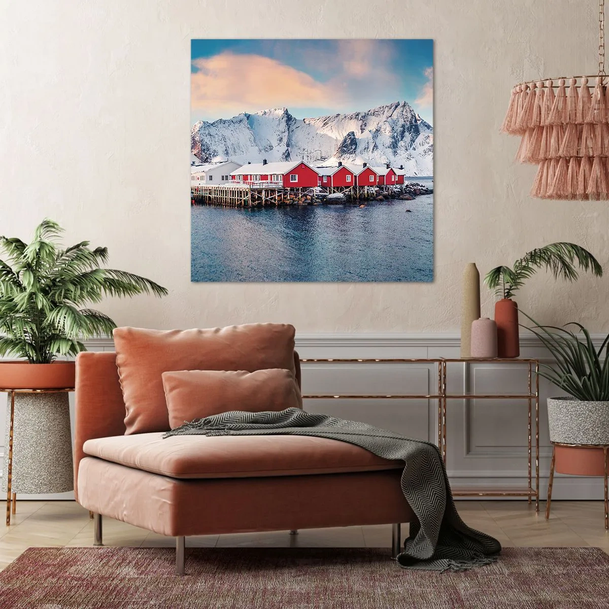 Cuadro sobre lienzo - Impresión de Imagen - Un retiro en el norte - 70x70 cm