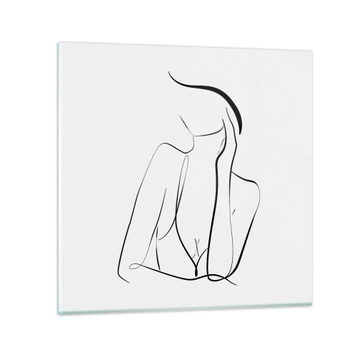 Cuadro sobre vidrio - Impresiones sobre Vidrio - En la ola de sueños - 40x40 cm