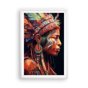 Póster en marco blanco - Un ritual mágico - 61x91 cm