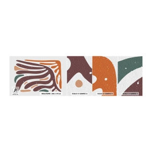 Muestra de fotomural autoadhesivo Deluxe Sticker - Composición orgánica - bohemia, Minimalismo, Pedazo - 100x30 cm