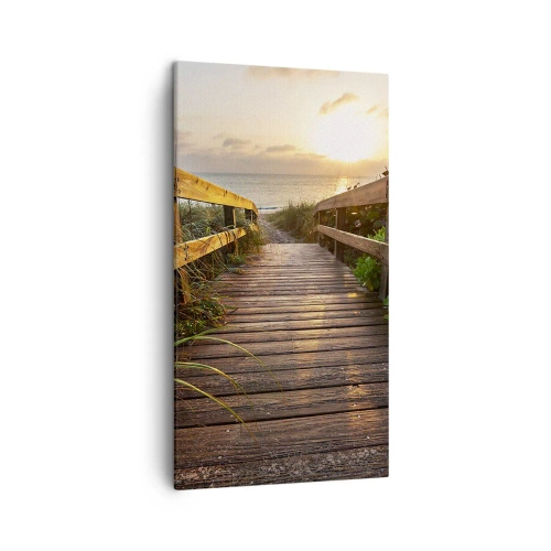 Cuadro sobre lienzo - Impresión de Imagen - Y directamente a la orilla - 45x80 cm