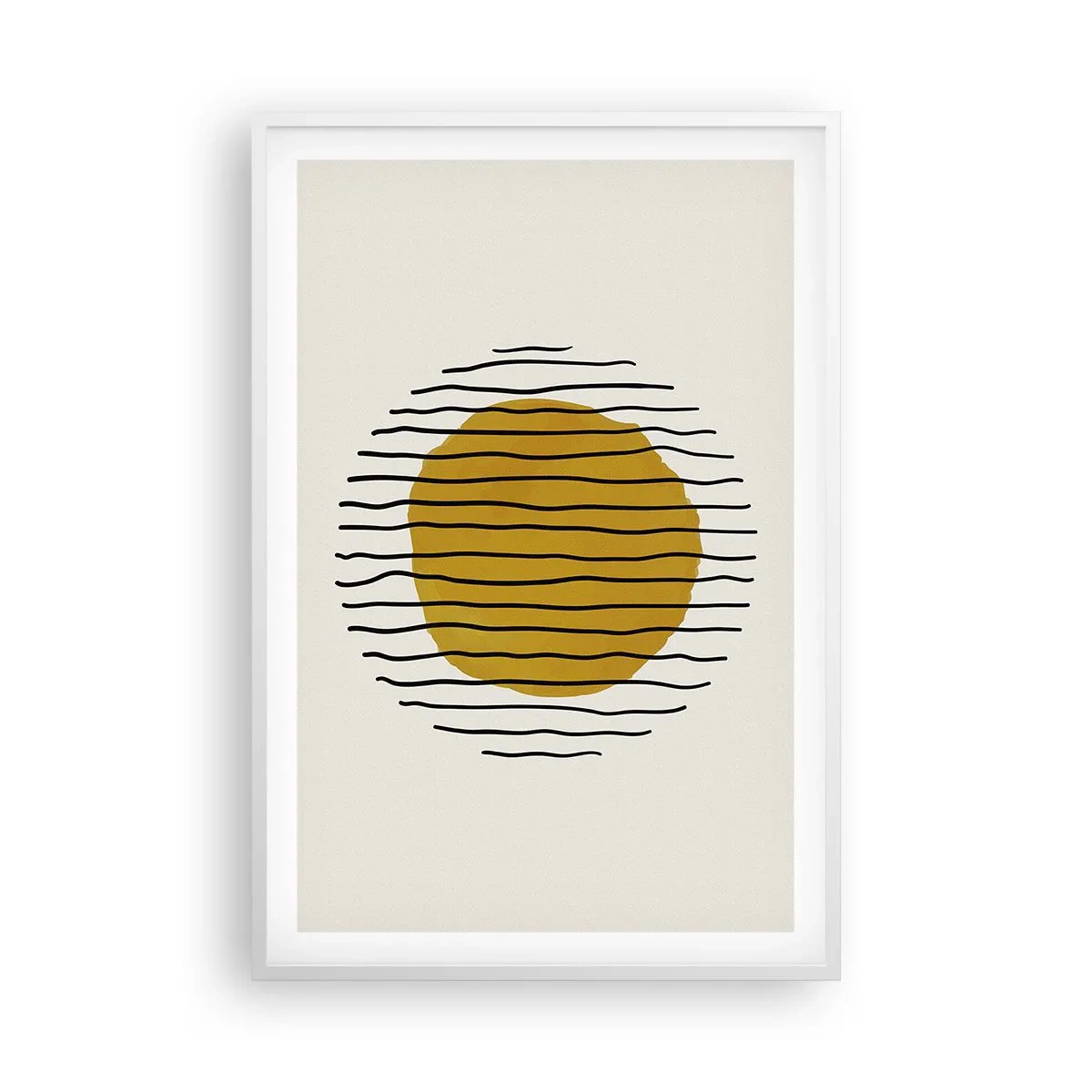 Póster en marco blanco - Abstracción cálida - 61x91 cm