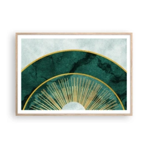 Póster en marco roble claro - Un sistema solar diferente - 100x70 cm