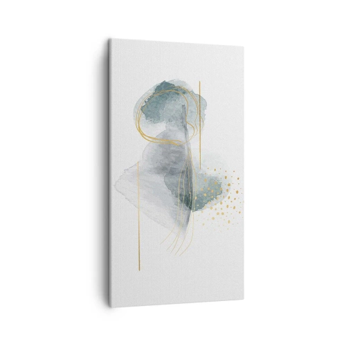 Cuadro sobre lienzo - Impresión de Imagen - Sobre la relación entre el gris y el oro - 45x80 cm