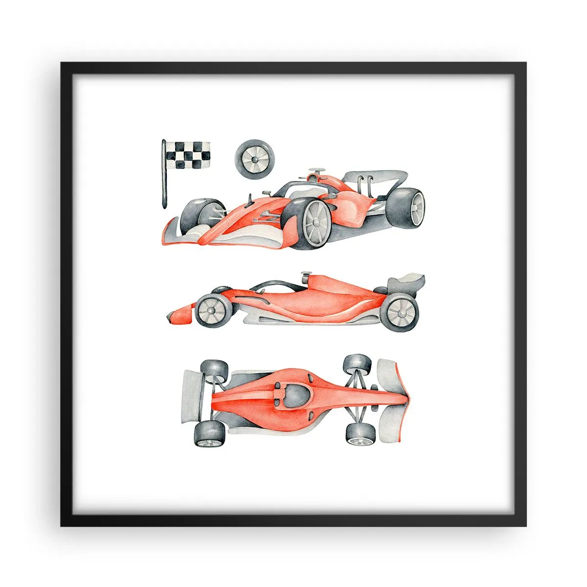 Póster en marco negro - Para alcanzar un sueño - 50x50 cm