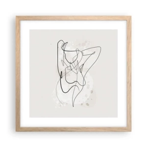 Póster en marco roble claro - El arte de la seducción - 40x40 cm